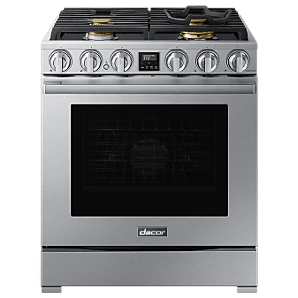 Dacor 30&quot; Professional Dual Fuel Range in Silver Stainless Steel, , large