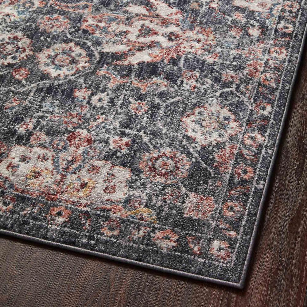 Loloi II Cassandra 2&#39;6&quot; x 4&#39; Charcoal and Rust Area Rug, , large