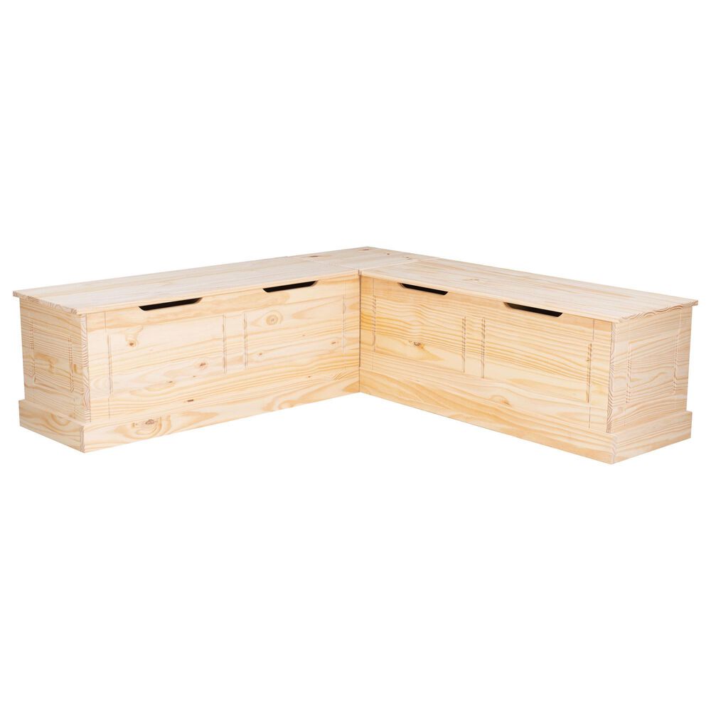 Linon Home Decor Tobin Backless Nook in Unfinished Natural, , large