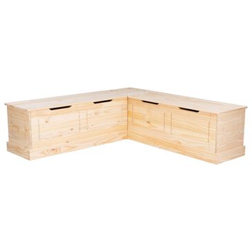 Linon Home Decor Tobin Backless Nook in Unfinished Natural, , large