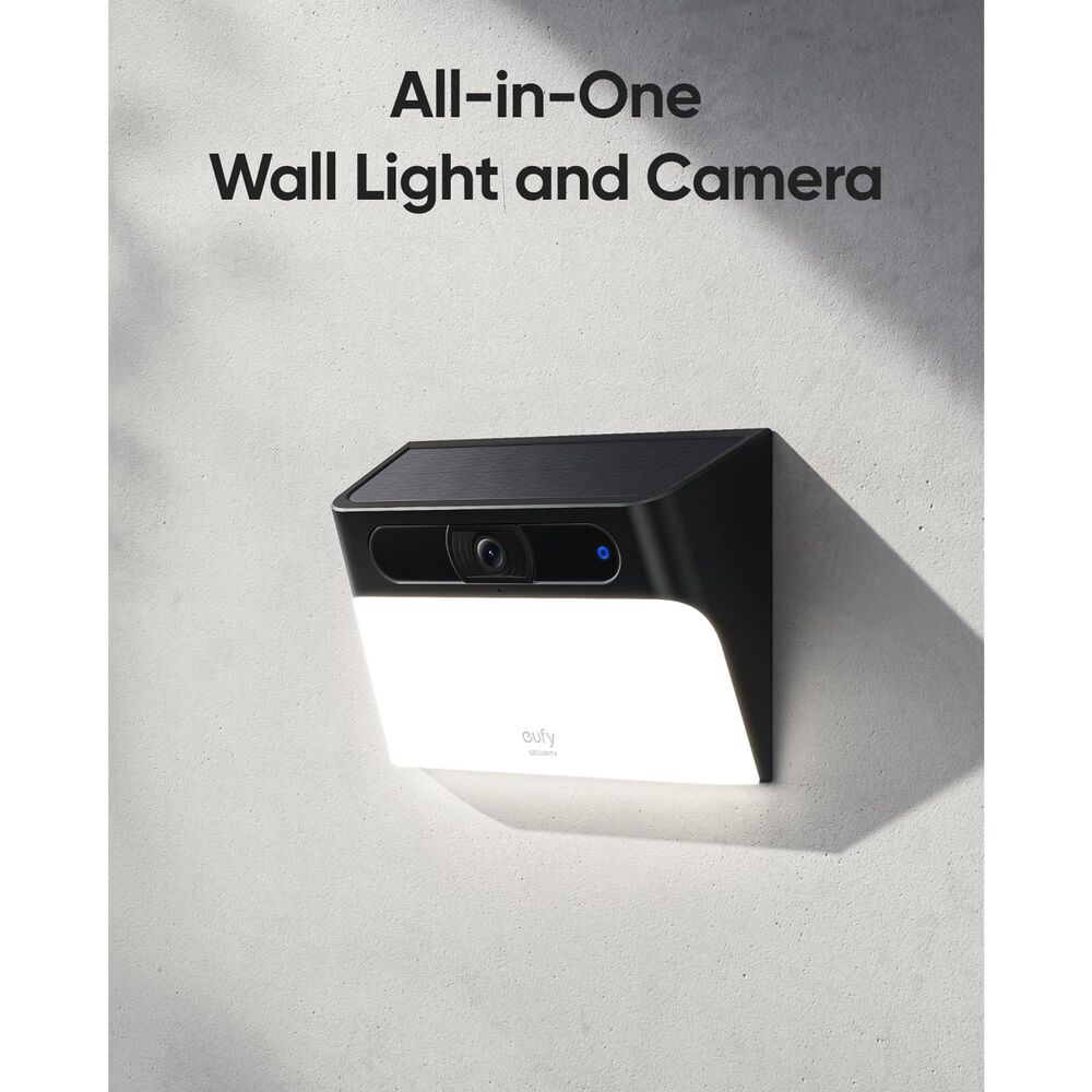 eufy S120 Solar Wall Light Cam in Black, , large