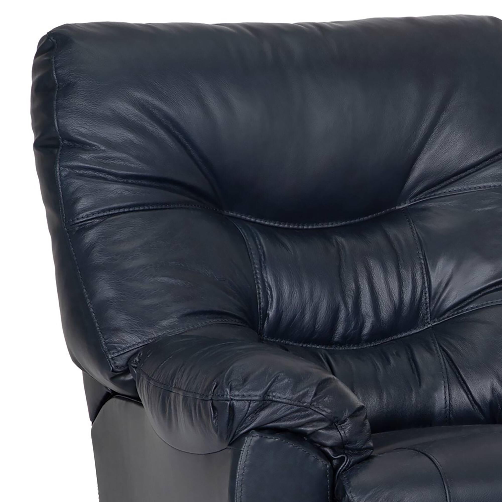Moore Furniture Trilogy Manual Rocker Recliner in Federica Navy NFM
