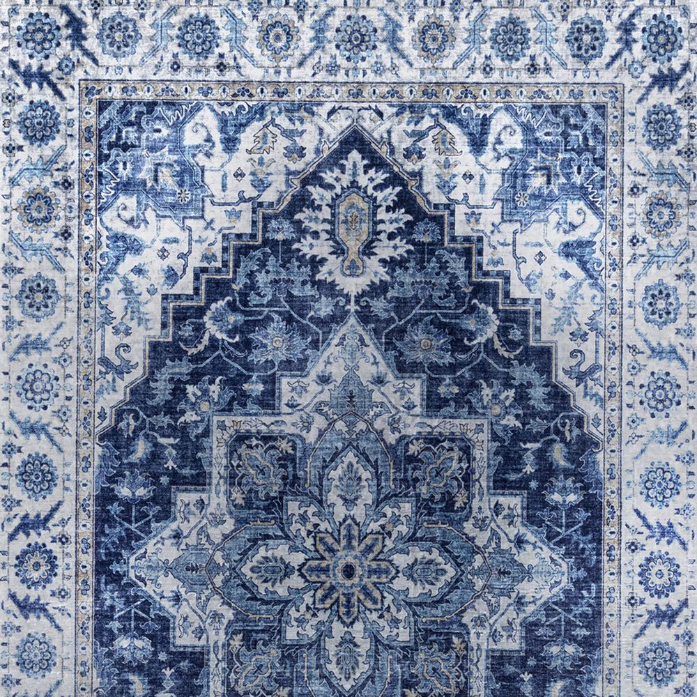 Momeni Karachi KAR-8 5&#39; x 8&#39; Blue Area Rug, , large