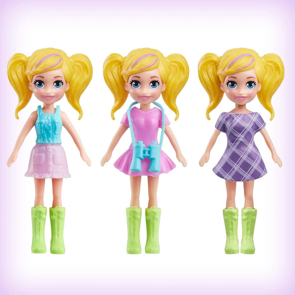 Polly Pocket Glamping Camper Van with Doll and Accessories Set in Multicolor, , large
