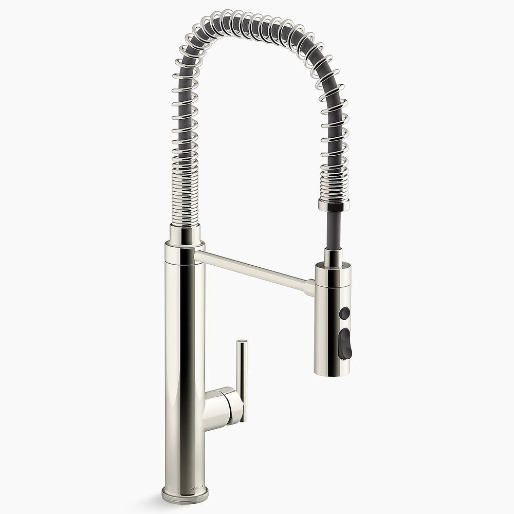 Kohler Purist Semi-Professional Pull-Out Kitchen Sink Faucet in Vibrant Polished Nickel, , large