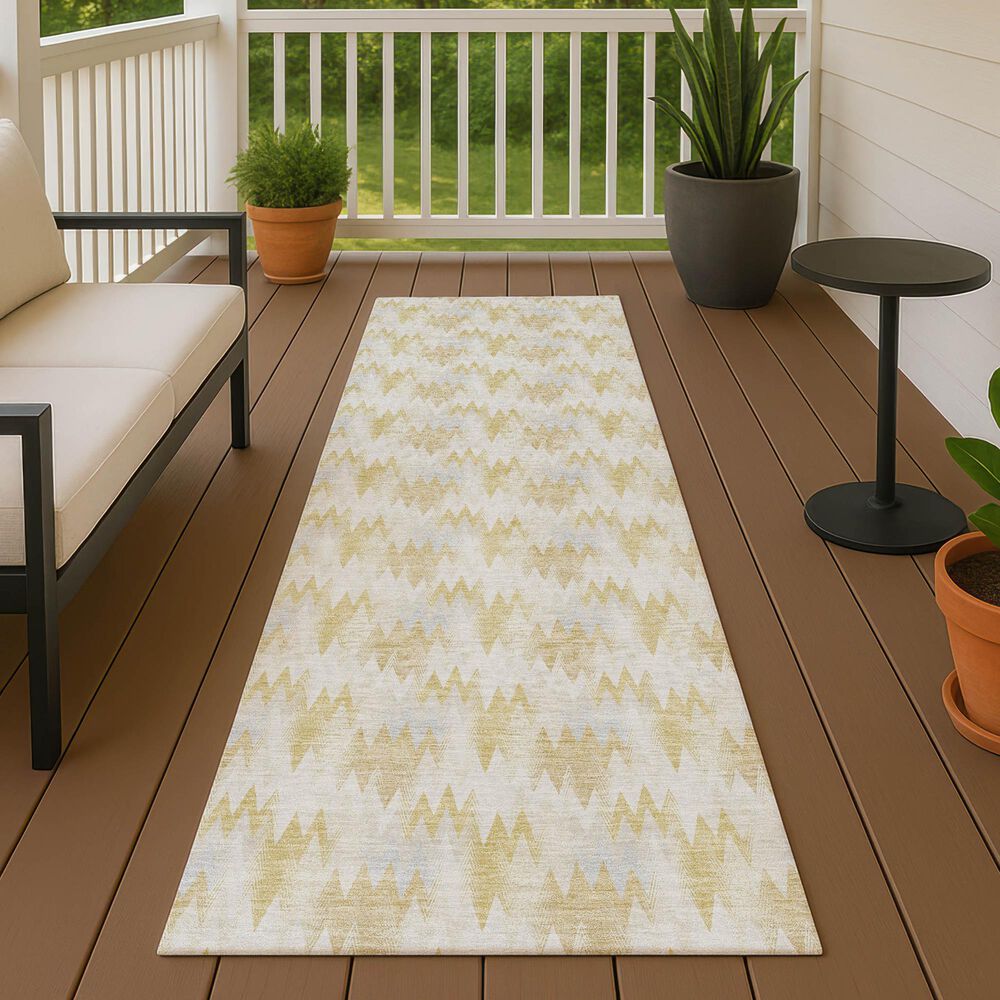 Dalyn Rug Company Soft Essentials Chevron Wheat 2'3" x 7'6" Runner, , large