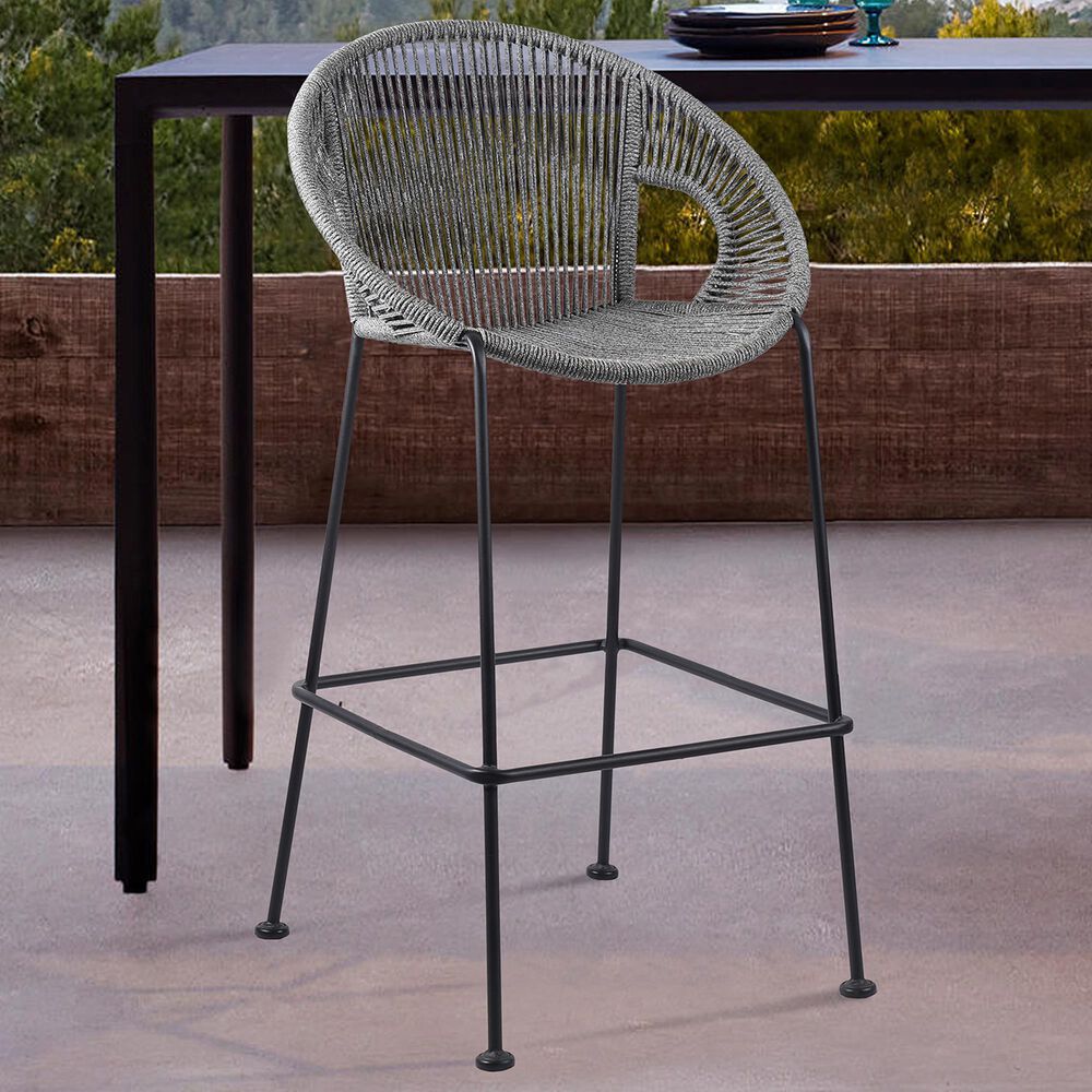 Blue River Acapulco Patio Bar Stool in Gray, , large