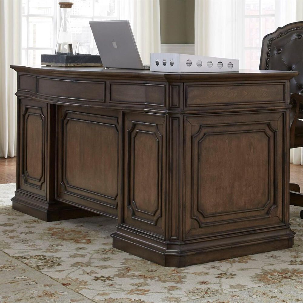 Belle Furnishings Amelia Jr Executive Desk in Antique Toffee, , large