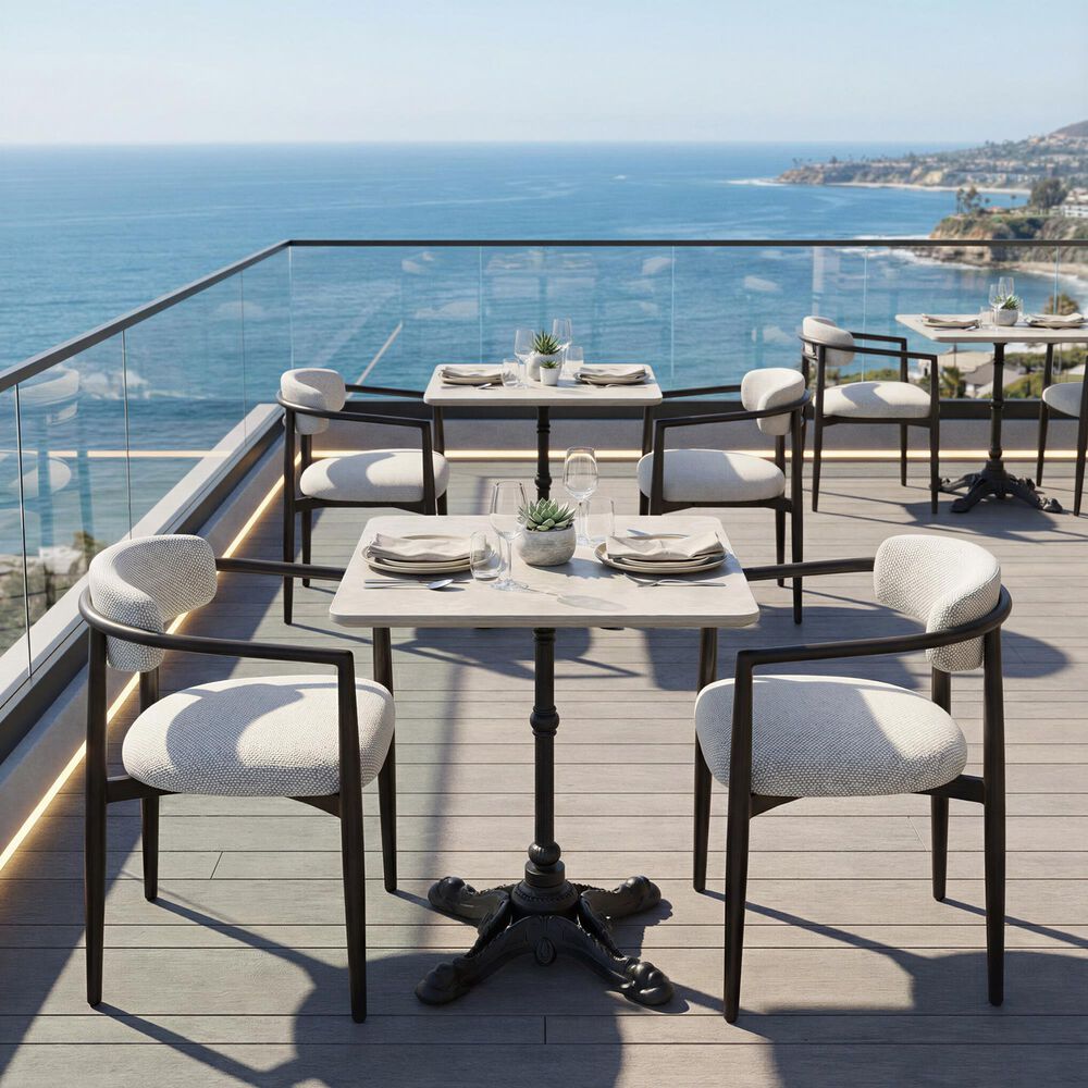 Zuo Modern Alfresco 24" Square Dining Table in Black and Gray - Table Only, , large