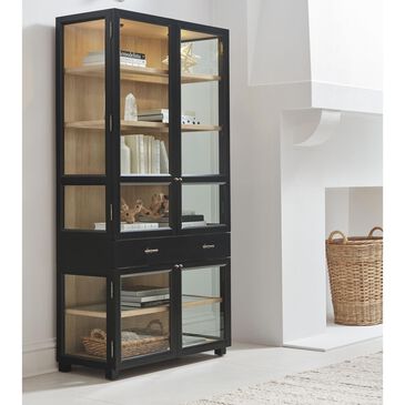 Vantage Frame Display Cabinet in Accent Black and Chestnut, , large