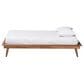 Baxton Studio Karine Twin Platform Bed Frame in Walnut Brown, , large