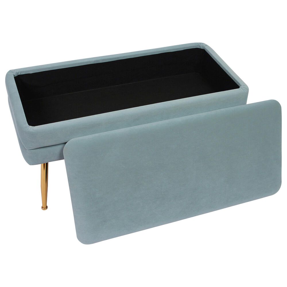 Tov Furniture Ziva Storage Bench in Sea Blue Nebraska Furniture Mart