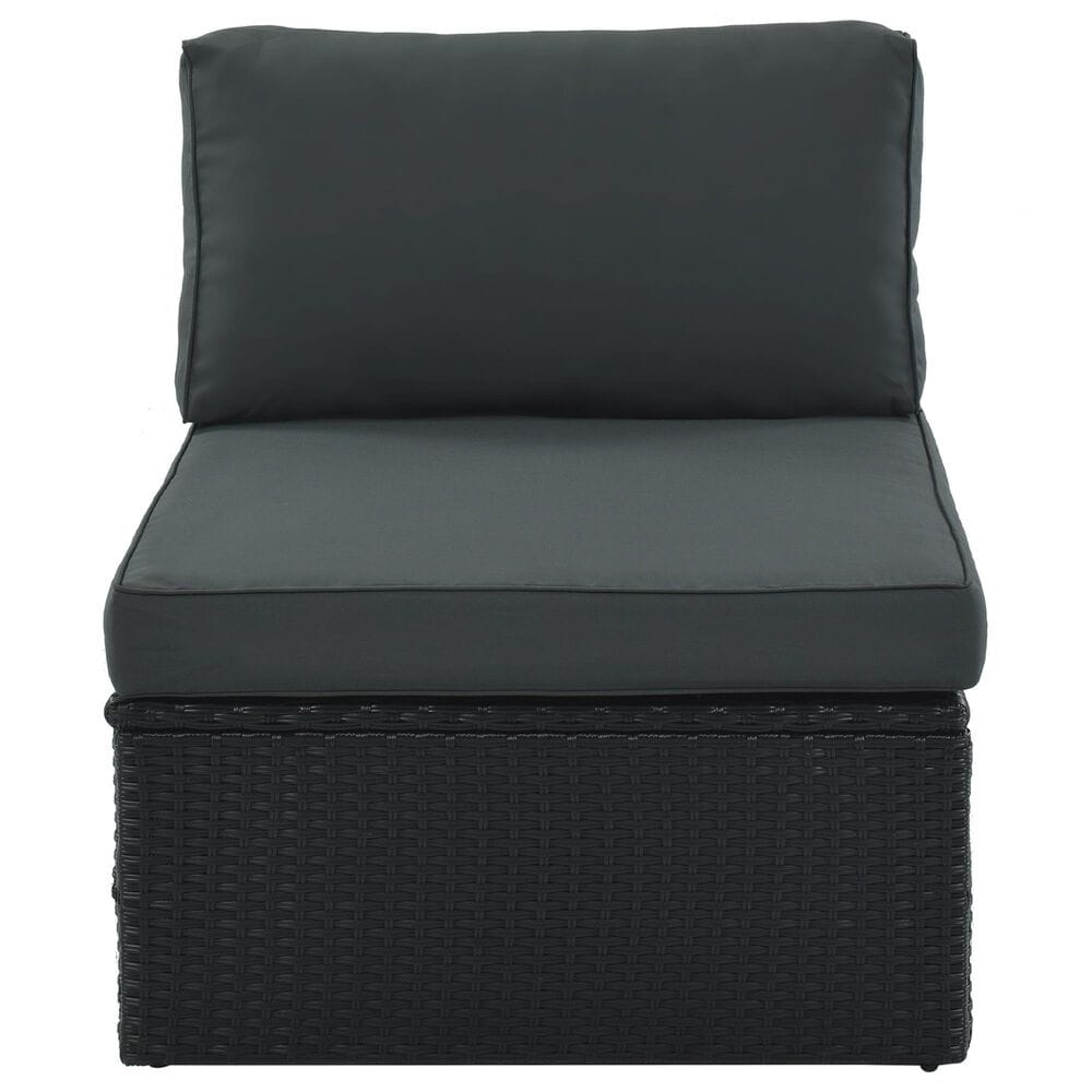 HOMLUX 7-piece Outdoor Conversation Set with Black Wicker in Gray, , large