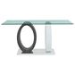 Global Furniture USA Dining Table in White, Silver, Dark Grey and Clear - Table Only, , large