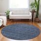 Dalyn Rug Company Burano BU3 8" Round Navy Indoor/Outdoor Area Rug, , large