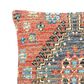Surya Coventry 18" Square Throw Pillow in Red, Mustard, Dark Blue, Light Blue, Ink Blue and Deep Teal, , large