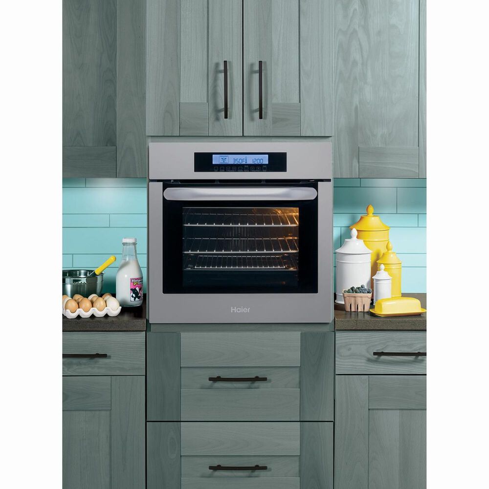 Haier 24&quot; Single Wall Oven with Convection in Stainless Steel, , large