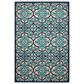 Nourison Aloha Geometric 7"10" x 10"6" Navy Indoor/Outdoor Area Rug, , large