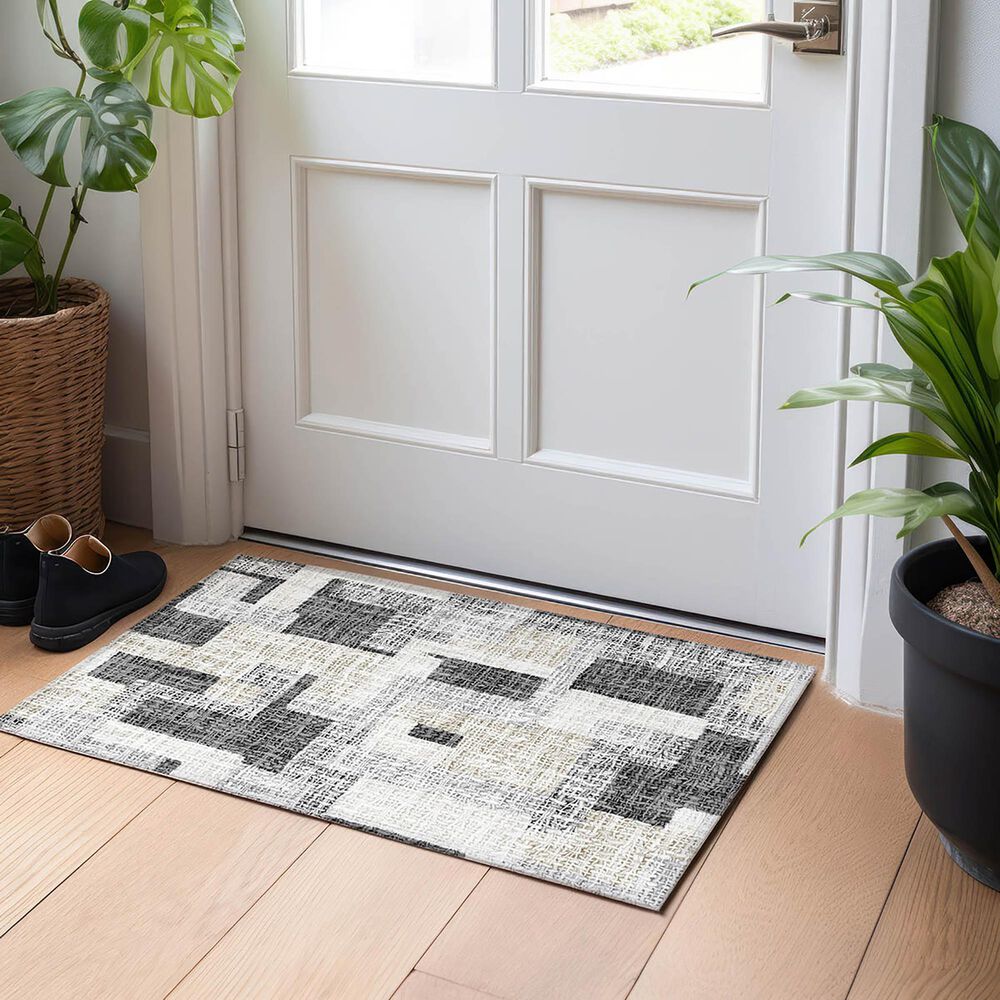 Dalyn Rug Company Portico PO3 Gray 1&#39;8&quot; x 2&#39;6&quot; Area Rug, , large