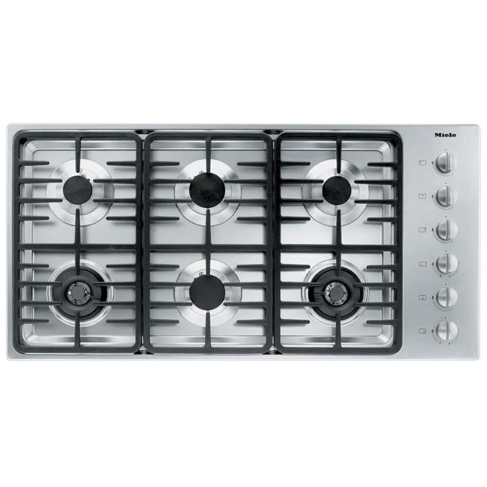 Miele 42" Stainless Steel Gas Cooktop with 6 Sealed Burners , , large
