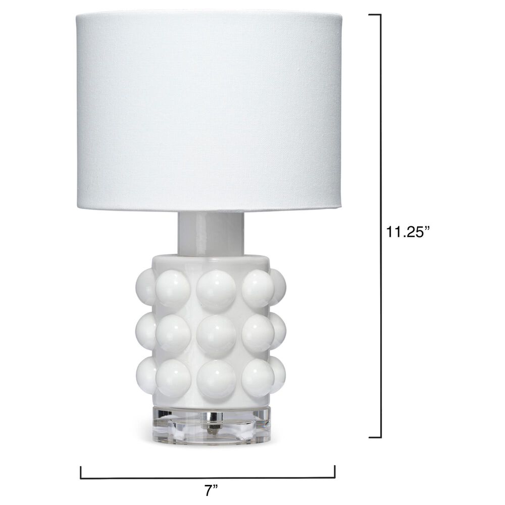 Splendor Living Prestonfield Table Lamp in White and Clear, , large