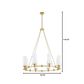Quorum Lee Blvd 2.0 8 Light Chandelier in Aged Brass, , large