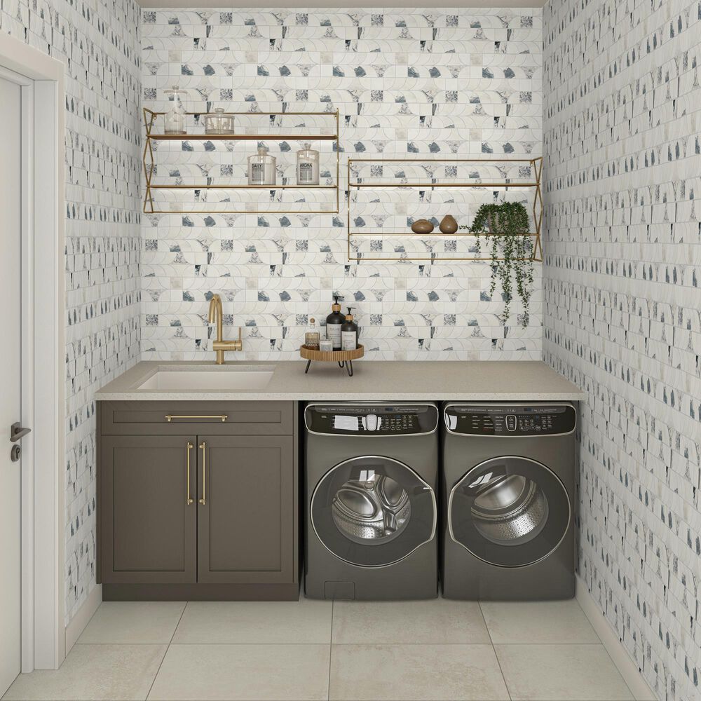 Dal-Tile Gamma Illusive 14&#39;&#39; X 16&#39;&#39; PATCHWORK Natural Stone Mosaic Sheet, , large