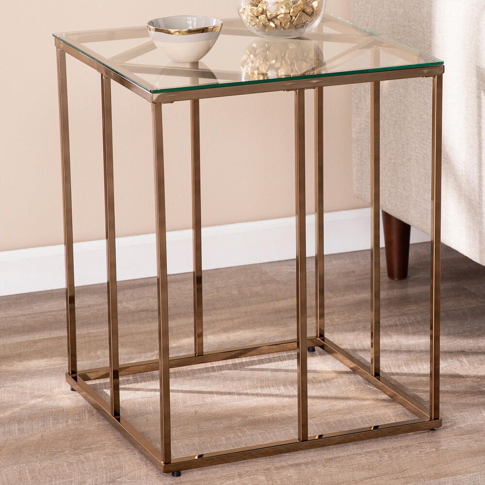Southern Enterprises Nicholance End Table in Champagne, , large