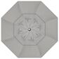 Garden Party 11" Silver Linen Cantilever Umbrella in Anthracite Frame with Stand, , large