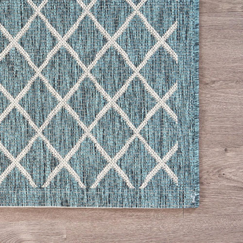 L&amp;R Resources Sun Shower 5&#39; x 8&#39; Blue and Gray Indoor/Outdoor Area Rug, , large