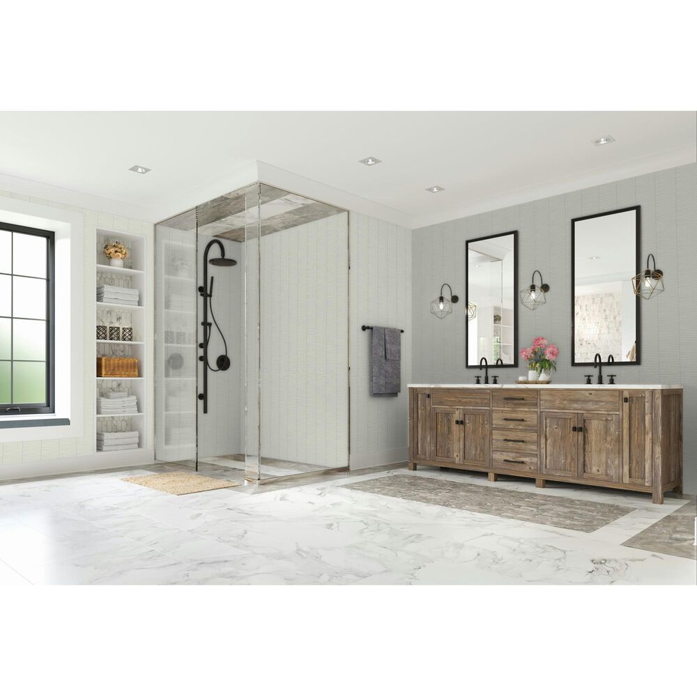 Dal-Tile Artefino Vintage Pearl 2" x 2" Floret on 12" x 12" Porcelain Mosaic Sheet, , large