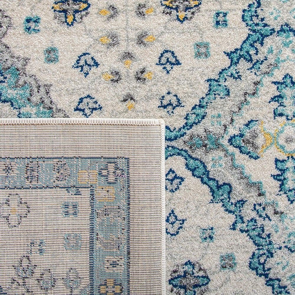 Safavieh Evoke EVK224C 2&#39;2&quot; x 4&#39; Ivory and Light Blue Area Rug, , large