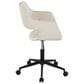 Lumisource Margarite Task Chair with Cream Faux Leather Cushion in Black, , large