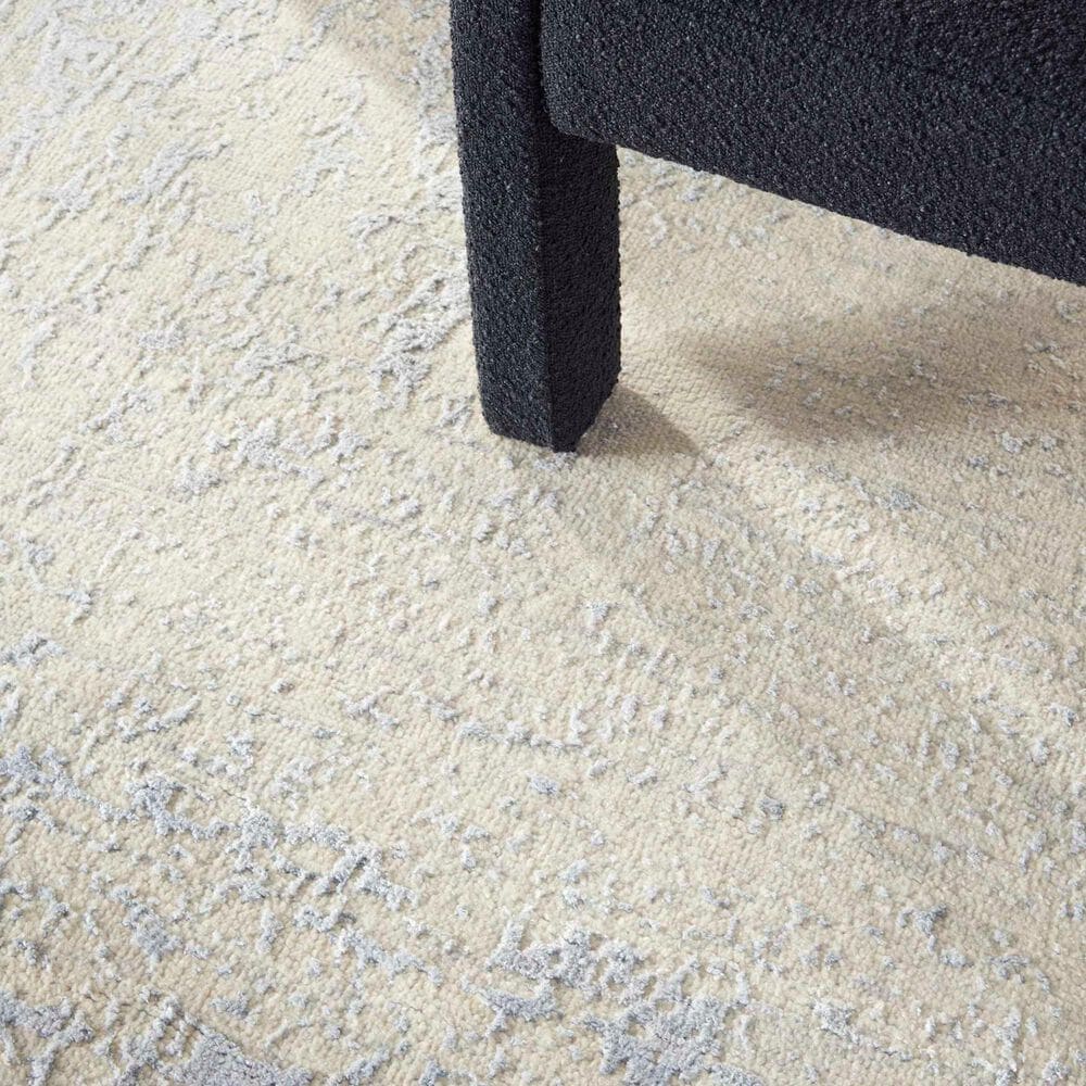 Nourison Luna 8&#39;6&quot; x 11&#39;6&quot; Ivory, Silver and Blue Area Rug, , large