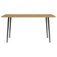 Ashley Gretlynn Rectangular Dining Table in Light Natural and Matte Black - Table Only, , large