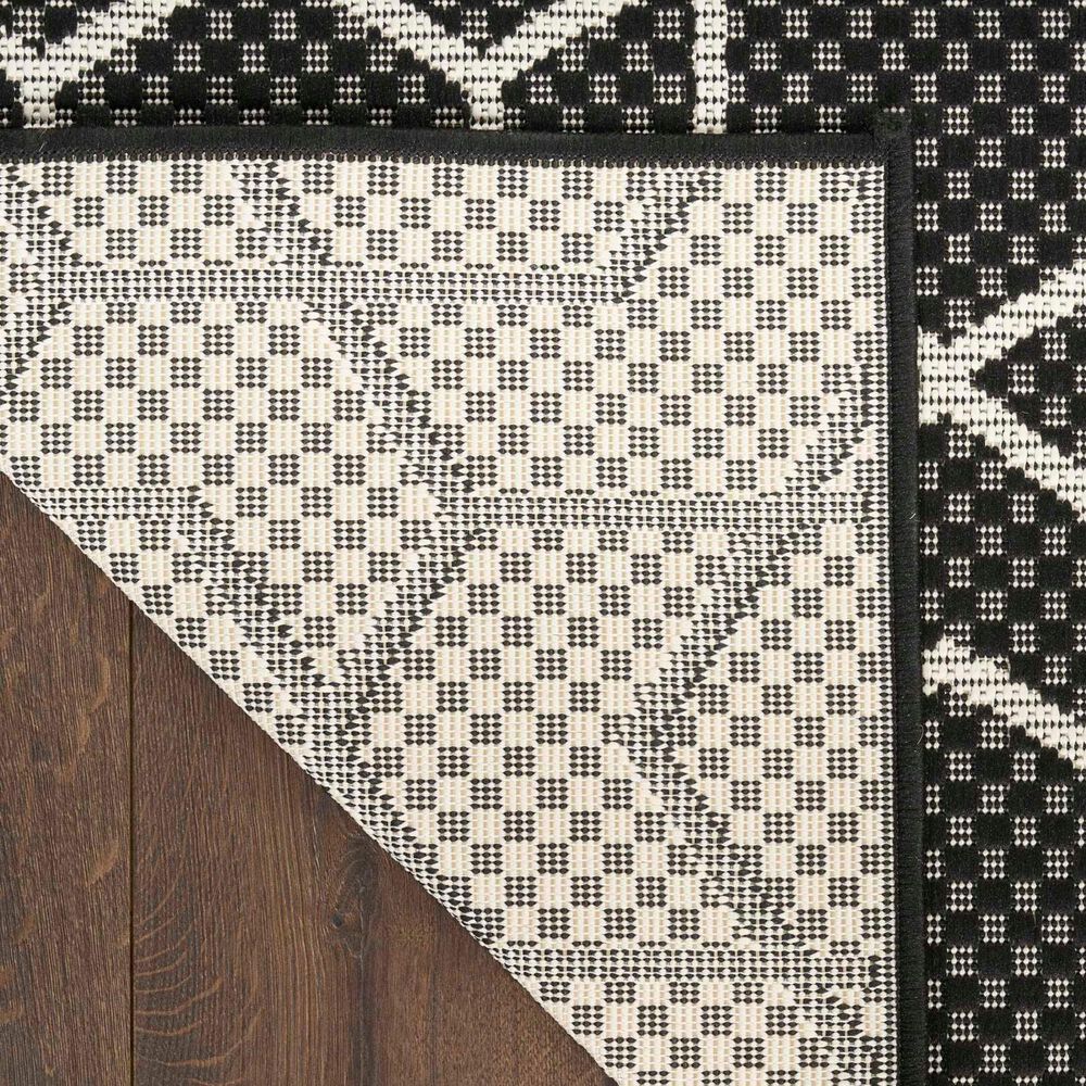 Nourison Horizon HOZ01 Black 3&#39; x 5&#39; Indoor/Outdoor Area Rug, , large