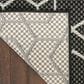 Nourison Horizon HOZ01 Black 3" x 5" Indoor/Outdoor Area Rug, , large