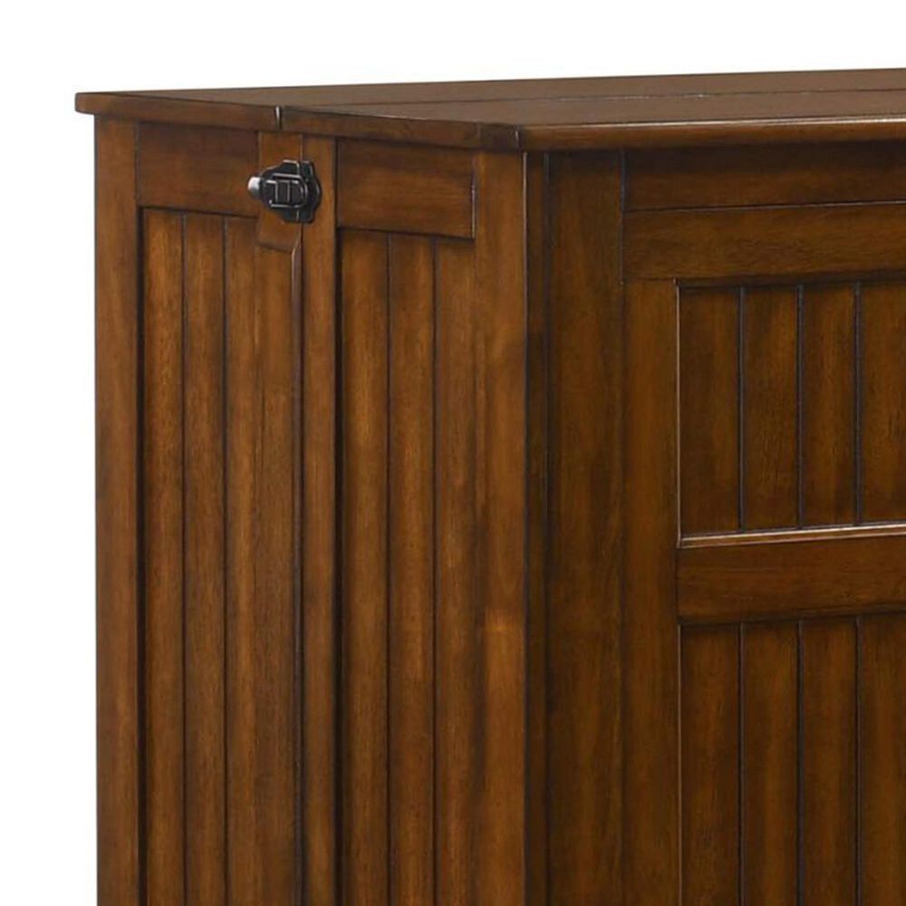 New Day Furniture Daisy Queen Murphy Cabinet Bed in Black Walnut with Mattress, , large