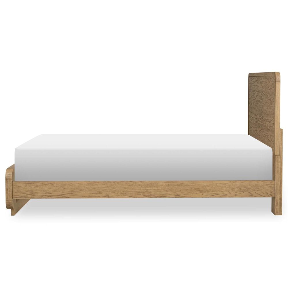 St Claire Home Margot Full Platform Panel Bed in Desert Oak and Cloud White, , large