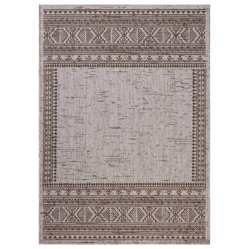 Loloi Easton Coffee and Dove 2"3" x 3"9" Indoor/Outdoor Area Rug, , large