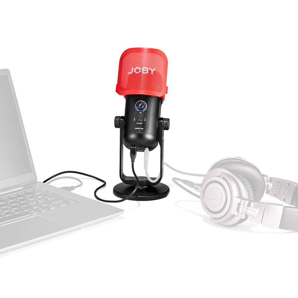 Joby Wavo POD Microphone in Black and Red, , large