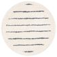 Safavieh Venus Shag VNS604B 8" Round Ivory and Dark Grey Area Rug, , large