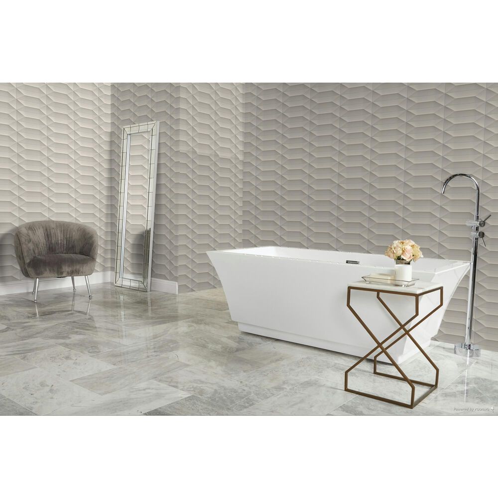 Dal-Tile Mythology Olympus Wave Crest 4" x 12" Ceramic Tile, , large