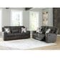 Ashley Kanlow Manual Reclining Console Loveseat in Dusk, , large