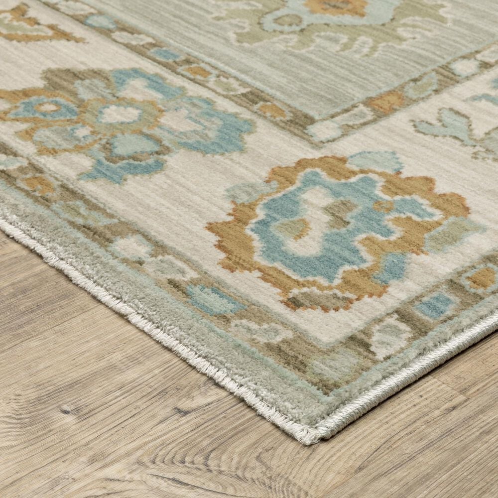 Oriental Weavers Maeve MAE11 Grey and Blue 6&#39;7&quot; x 9&#39;6&quot; Area Rug, , large