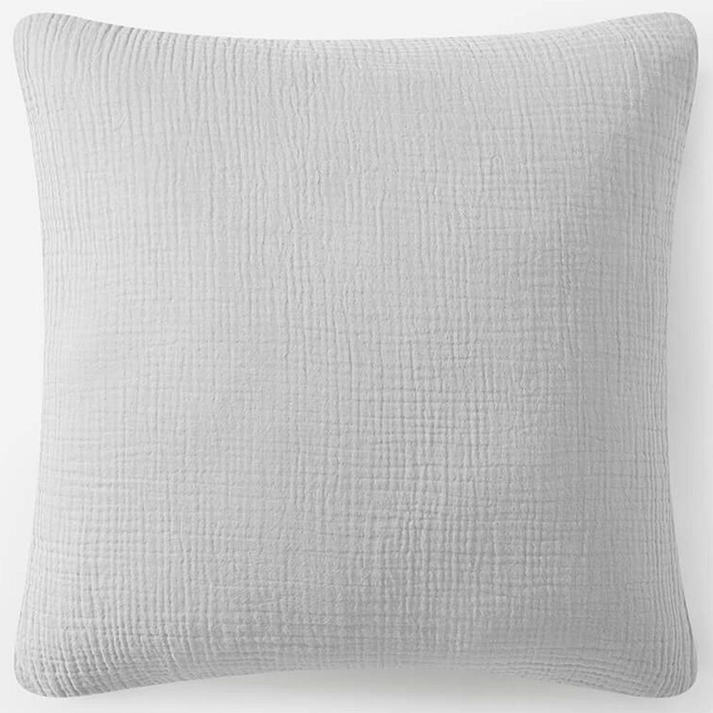 Sunday Citizen Snug Muslin 20" Square Throw Pillow in Cloud Gray, , large