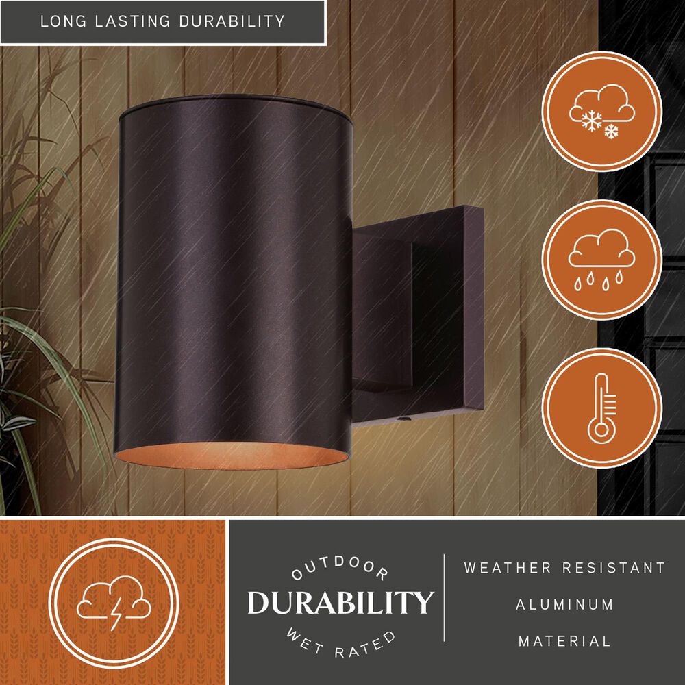 Vaxcel Chiasso 1-Light Outdoor Wall Sconce in Deep Bronze, , large