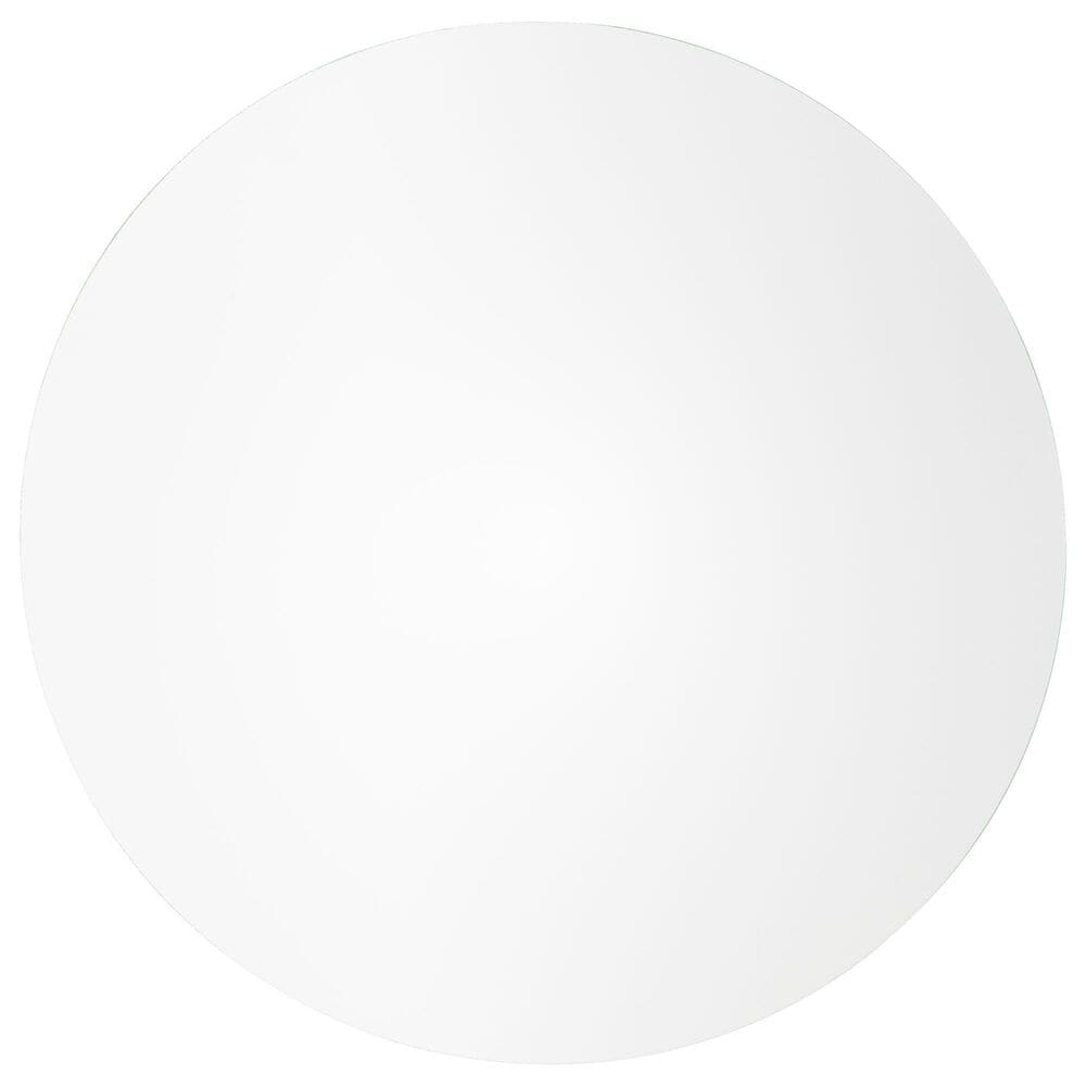 Leisuremod Bristol 40&quot; Round Dining Table with MDF Top in Black and White - Table Only, , large