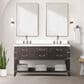 Lexora Home Norwalk 60" Double Bathroom Vanity in Brown Oak with White Quartz Top and Rectangular Sinks, , large