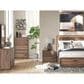 Ashley Fortlorn Dresser and Mirror in Walnut Brown, , large